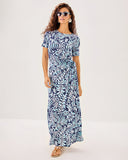 Lilly Pulitzer Chace Maxi Dress - Sapphire Pool Summer Shorelines