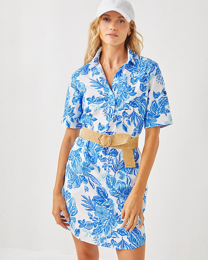 lilly pulitzer suzie short sleeve cotton dress Lilly Pulitzer Suzie Short Sleeve Cotton Dress Aura Pink Leaf an Impression 10 at Amazon Women's Clothing store