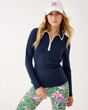 Lilly Pulitzer UPF 50+ Luxletic Frida Half Zip Polo - Low Tide Navy