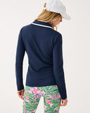 Lilly Pulitzer UPF 50+ Luxletic Frida Half Zip Polo - Low Tide Navy