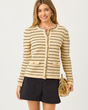 Lilly Pulitzer Maysen Cardigan - Heathered Wicker Tan Beachy Stripe