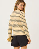 Lilly Pulitzer Maysen Cardigan - Heathered Wicker Tan Beachy Stripe