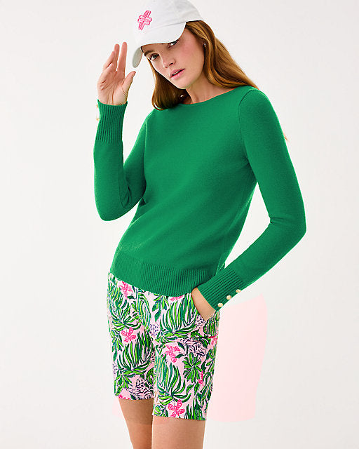 Lilly Pulitzer Lola Boatneck Sweater - Bamboo Green