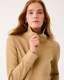 Lilly Pulitzer UPF 50+ Basque Full Zip Jacket - Heathered Iced Latte