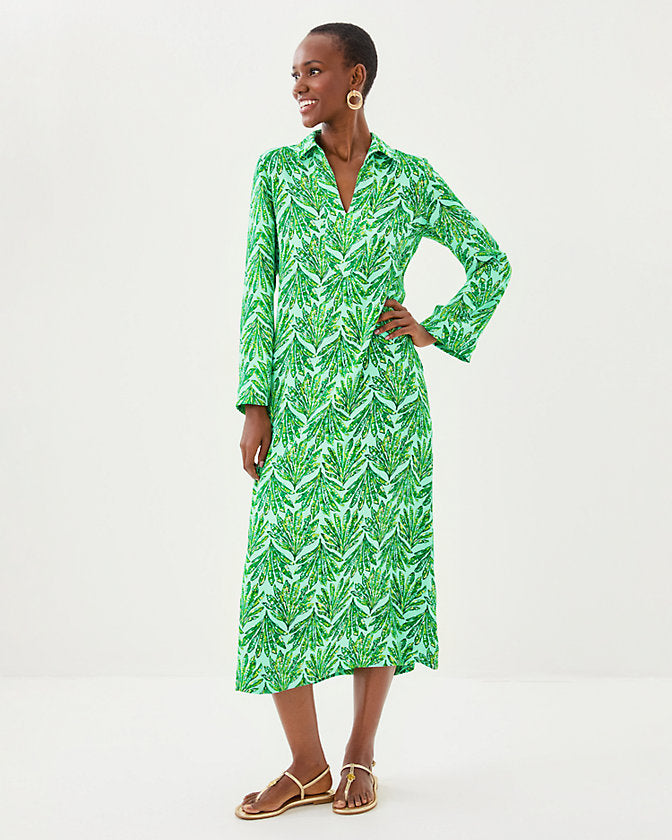Lilly Pulitzer Simona Midi Dress - Kitts Green Shady Babe