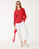 Lilly Pulitzer UPF 50+ Eleni Pullover - Cranberry Red