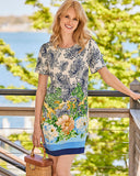 Lilly Pulitzer Edita Short Sleeve Shift Dress - Rutabaga Sympeony Engineered Woven Shift