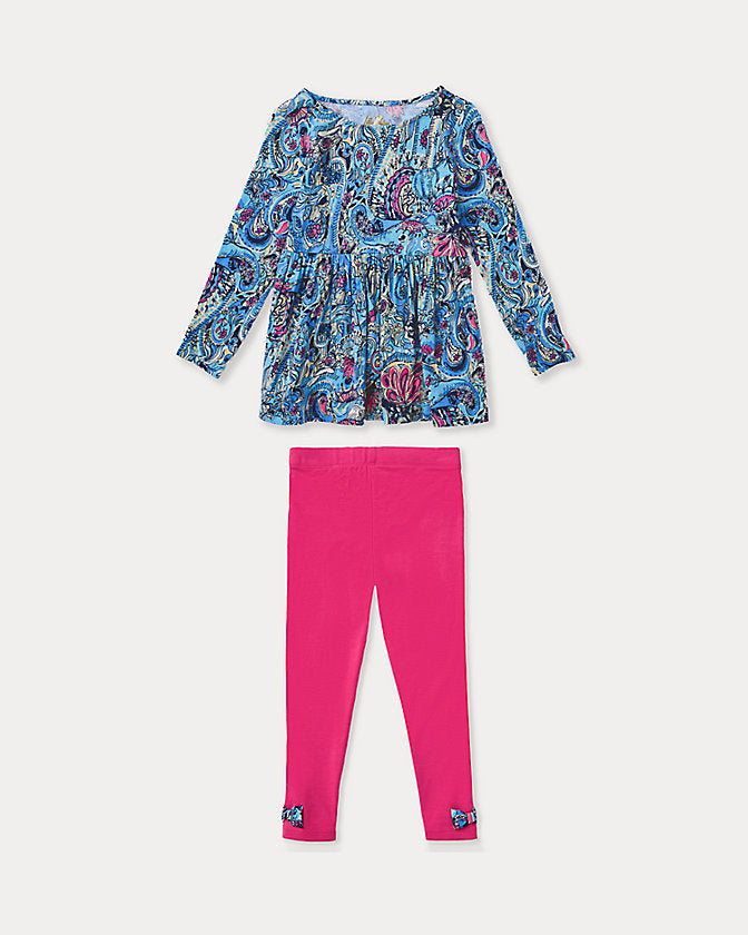 Lilly Pulitzer Hollee Infant Tunic & Legging Set - Multi Paisley Parade