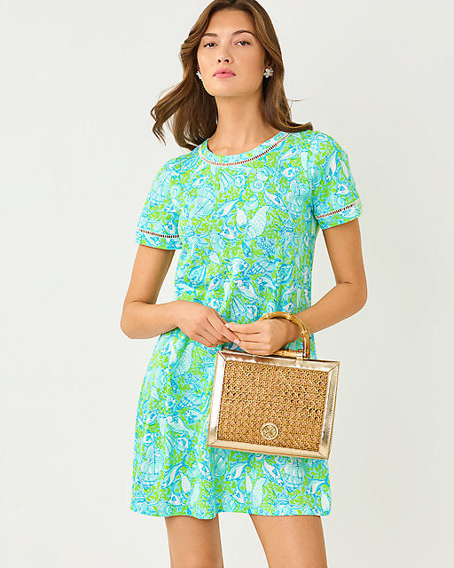 Lilly Pulitzer Cody Short Sleeve Dress - Day Dream Blue Throw Me A Line