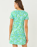 Lilly Pulitzer Cody Short Sleeve Dress - Day Dream Blue Throw Me A Line