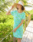 Lilly Pulitzer Cody Short Sleeve Dress - Day Dream Blue Throw Me A Line