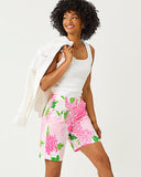 Lilly Pulitzer 9" Arametta Stretch Short - Resort White Lil Go With the Flow
