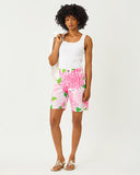 Lilly Pulitzer 9" Arametta Stretch Short - Resort White Lil Go With the Flow