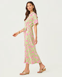 Lilly Pulitzer UPF 50+ McKennon Maxi Shirtdress - Pistachio Macaron Alina