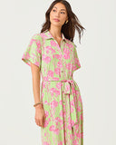 Lilly Pulitzer UPF 50+ McKennon Maxi Shirtdress - Pistachio Macaron Alina