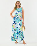 Lilly Pulitzer Carolita Maxi Dress - Starlight Navy Tennessees Hibiscus