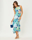 Lilly Pulitzer Carolita Maxi Dress - Starlight Navy Tennessees Hibiscus