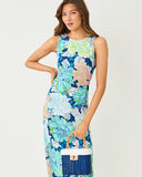 Lilly Pulitzer Carolita Maxi Dress - Starlight Navy Tennessees Hibiscus