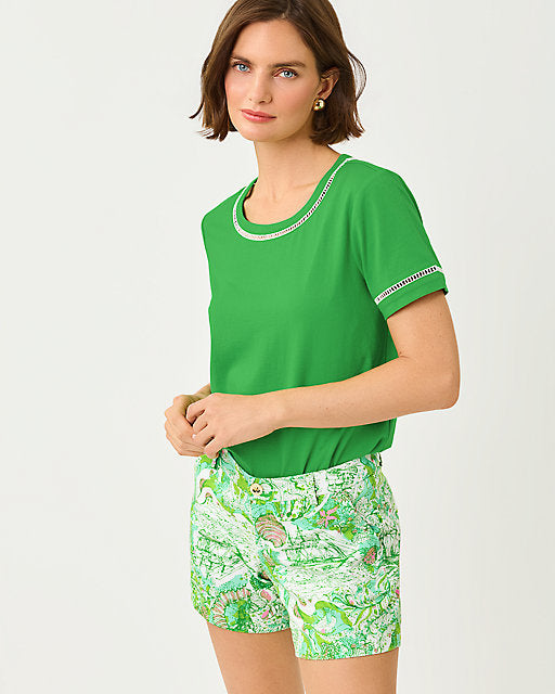 Lilly Pulitzer Clairmont Ladder Lace Top - Terrace Green