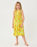 Lilly Pulitzer Girls Mini Daisey Midi Dress - Island Palm Zesty