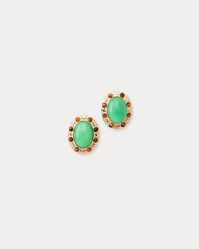 Lilly Pulitzer Via Palm Earrings - Chateau Green