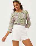 Lilly Pulitzer Clairmont 3/4 Sleeved Knit Top - Lime Chiffon Estoril