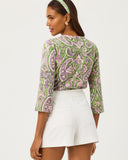 Lilly Pulitzer Clairmont 3/4 Sleeved Knit Top - Lime Chiffon Estoril