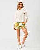 Lilly Pulitzer Clairmont 3/4 Sleeved Trimmed Knit Top - Coconut