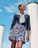 Lilly Pulitzer Clairmont 3/4 Sleeved Trimmed Knit Top - Low Tide Navy