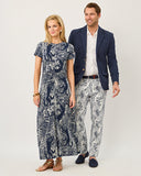 Lilly Pulitzer Alma Midi Dress UPF 50+ - Low Tide Navy Palm Prowl
