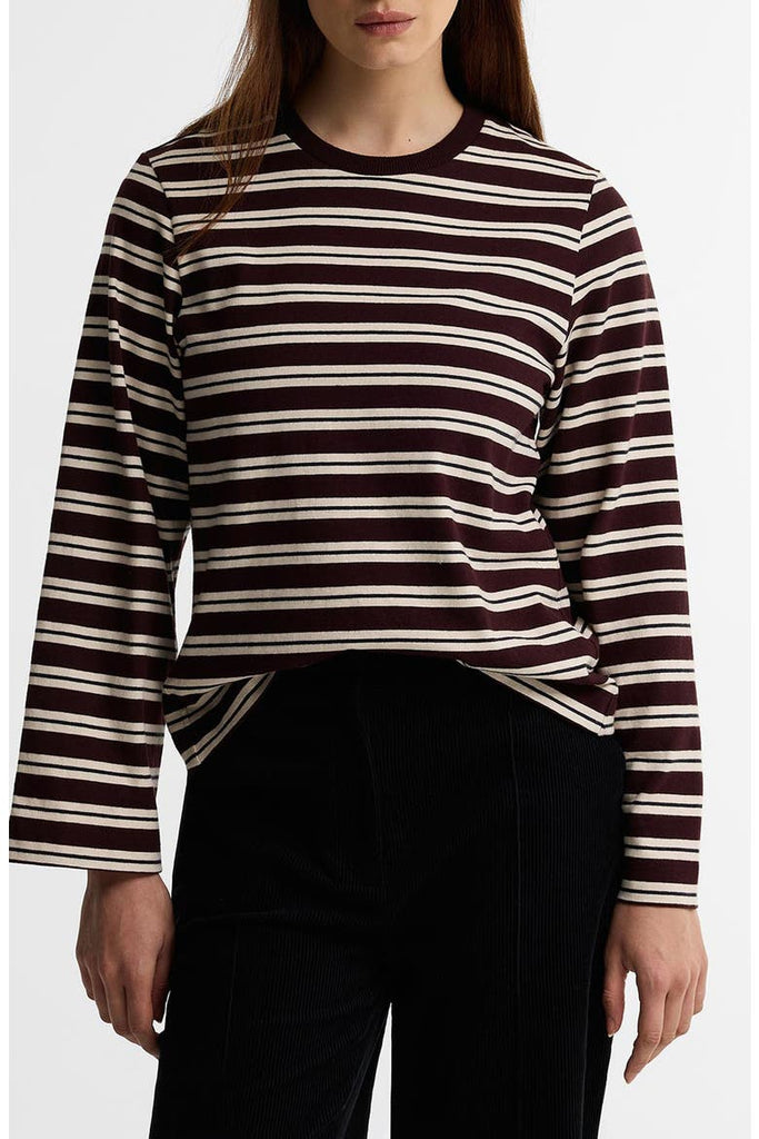 Barbour Women's Maplewood Striped Long-Sleeved Shirt - Fig Birch