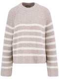Barbour Women's Irene Striped Crew Neck Jumper - Oat Stripe