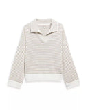 Barbour Aylesby Striped Collared Knit Jumper - Cloud/Sand Stripe