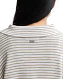 Barbour Aylesby Striped Collared Knit Jumper - Cloud/Sand Stripe