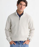 Vineyard Vines Men's Garment-Dyed Beach Waffle Quarter-Zip - Stone