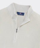Vineyard Vines Men's Garment-Dyed Beach Waffle Quarter-Zip - Stone