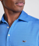 Vineyard Vines Men's Bradley Stripe Sankaty Polo - Ocean Breeze/Tide Blue