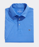 Vineyard Vines Men's Bradley Stripe Sankaty Polo - Ocean Breeze/Tide Blue
