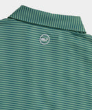 Vineyard Vines Men's Performance Bradley Stripe Sankaty Polo - Olive/Back Nine Green