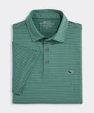 Vineyard Vines Men's Performance Bradley Stripe Sankaty Polo - Olive/Back Nine Green