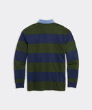 Vineyard Vines Men's Striped Cotton Rugby Shirt - Forest Olive