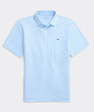 Vineyard Vines Men's Printed Sankaty Performance Polo - Micro Waves Ocean Breeze