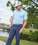 Vineyard Vines Men's Printed Sankaty Performance Polo - Micro Waves Ocean Breeze
