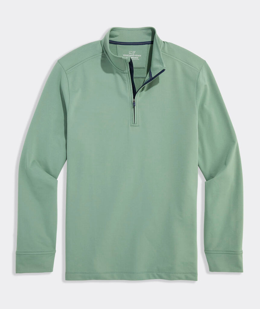 Vineyard Vines Men's Performance Clubhouse Quarter-Zip - Olive Dusk