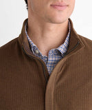 Vineyard Vines Men's Calmwater Quarter Zip - Coconut Herringbone