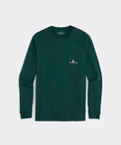 Vineyard Vines Men's Sleigh Dogs Long-Sleeve Pocket Tee - Charleston Green