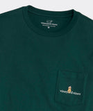 Vineyard Vines Men's Sleigh Dogs Long-Sleeve Pocket Tee - Charleston Green