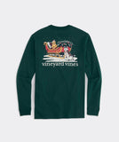 Vineyard Vines Men's Sleigh Dogs Long-Sleeve Pocket Tee - Charleston Green