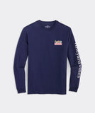 Vineyard Vines Men's Winter Pups Logo Box Long-Sleeve Tee - Nautical Navy