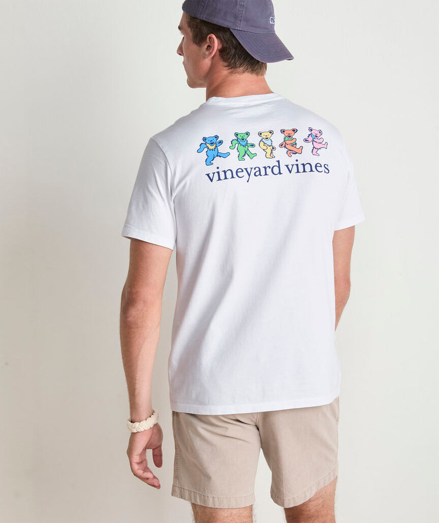 Vineyard Vines x Grateful Dead Dancing Bears Short-Sleeve Pocket Tee - White Cap